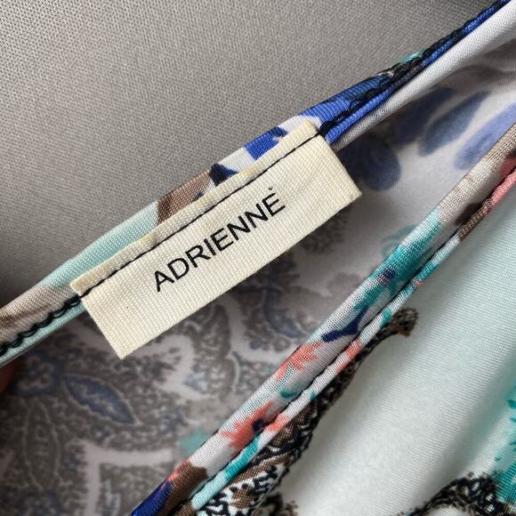 Adrienne sz S teal‎ white deep plunge jumpsuit - Picture 7 of 11